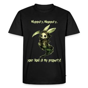 Grim Bunny – Your soul is mine! - Men's Premium Organic T-Shirt - black - Front - Nico (187cm)