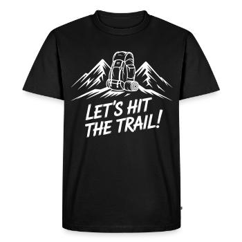 Trail Adventure: Mountain Hiking - Men's Premium Organic T-Shirt - black - Front - Nico (187cm)