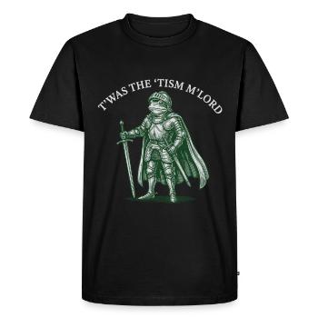 T’WAS THE 'TISM, MON SEIGNEUR – Fier Chevalier Grenouille - T-shirt Premium bio Homme - noir - Devant - Nico (187cm)