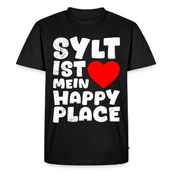 SYLT EST MON ENDROIT HEUREUX Drôle - T-shirt Premium bio Homme - noir - Devant - Nico (187cm)