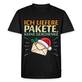 Postmen DELIVER PARCELS, NOT GIFTS - Men's Premium Organic T-Shirt - black - Front - Nico (187cm)