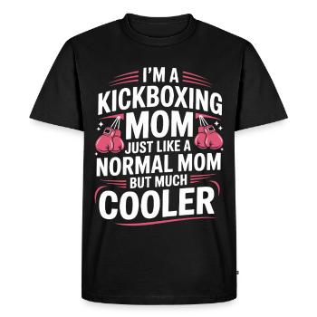 Kickboxing Mother Motif - Men's Premium Organic T-Shirt - black - Front - Nico (187cm)