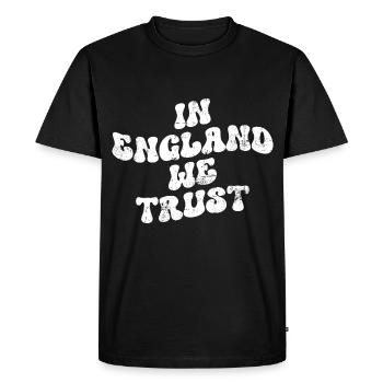 In England we trust - Men's Premium Organic T-Shirt - black - Front - Nico (187cm)