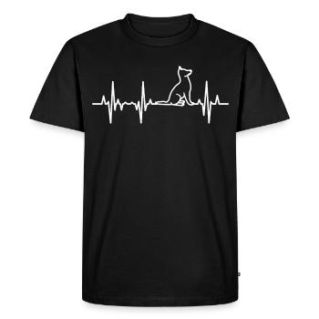 Cardiogramme Dog Lover - T-shirt Premium bio Homme - noir - Devant - Nico (187cm)