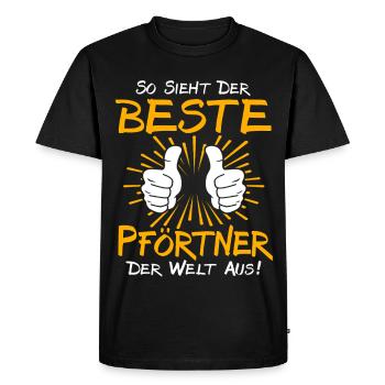 Gatekeeper Gift Idea - Men's Premium Organic T-Shirt - black - Front - Nico (187cm)