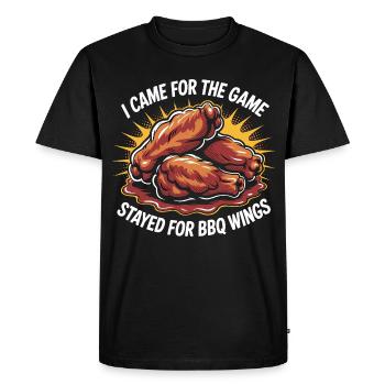 Matchday Wings Football Snack Funny - Men's Premium Organic T-Shirt - black - Front - Nico (187cm)