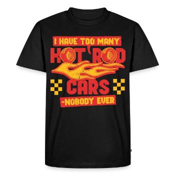 Collectionneur de voitures classiques : trop de voitures Hot Rod - T-shirt Premium bio Homme - noir - Devant - Nico (187cm)