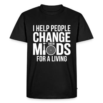 Certified Clinical Behavioral Specialist Apparel  - Men's Premium Organic T-Shirt - black - Front - Nico (187cm)