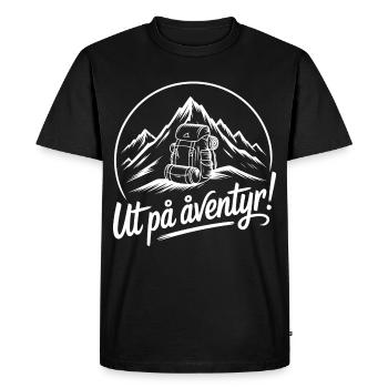 Adventure Backpacking Hiking - Men's Premium Organic T-Shirt - black - Front - Nico (187cm)