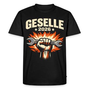 Examen de compagnon 2026 réussi - T-shirt Premium bio Homme - noir - Devant - Nico (187cm)