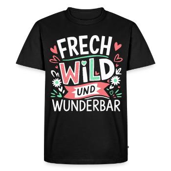 Espiègle, sauvage et merveilleux - un design coloré - T-shirt Premium bio Homme - noir - Devant - Nico (187cm)