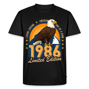 1986 Année de naissance 1986 40e anniversaire - T-shirt Premium bio Homme - noir - Devant - Nico (187cm)