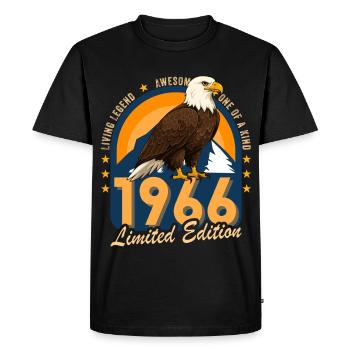 1966 Année de naissance 1966 60e anniversaire - T-shirt Premium bio Homme - noir - Devant - Nico (187cm)