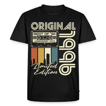 1996 Vintage 30th Birthday Gift Retro - Men's Premium Organic T-Shirt - black - Front - Nico (187cm)