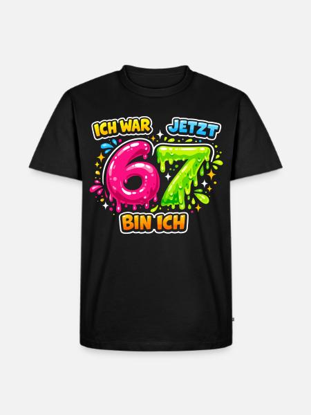 67 Six Meme Seven Génération Alpha - T-shirt Premium bio Homme - noir