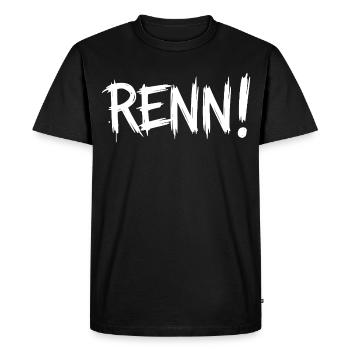 Run! (Running, running, jogging, runner) - Men's Premium Organic T-Shirt - black - Front - Nico (187cm)
