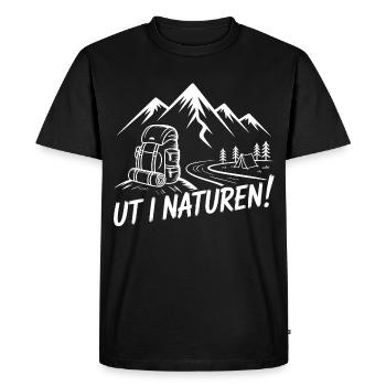 Backpacking in the mountains – Out in nature! - Men's Premium Organic T-Shirt - black - Front - Nico (187cm)