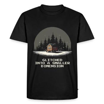 Smaller dimension glitched | Micro house - Men's Premium Organic T-Shirt - black - Front - Nico (187cm)