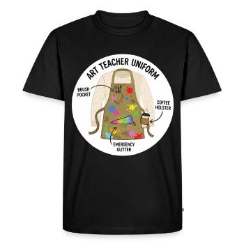 Art Teacher Uniform Creative Motif - Men's Premium Organic T-Shirt - black - Front - Nico (187cm)