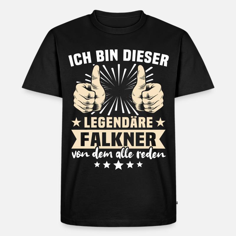 Falkner Sprüche - Männer Premium Bio T-Shirt - Schwarz