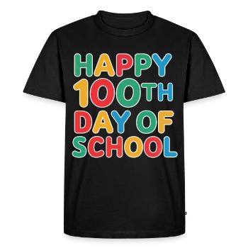 Hundredth day of school: jubilation - Men's Premium Organic T-Shirt - black - Front - Nico (187cm)