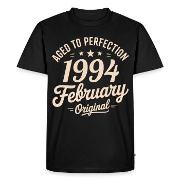 Février 1994 - February 1994 - Men's Premium Organic T-Shirt - black - Front - Nico (187cm)