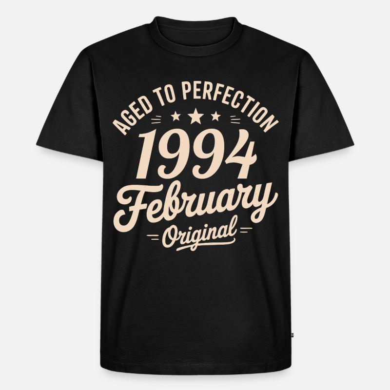 Février 1994 – Februar 1994 - Männer Premium Bio T-Shirt - Schwarz