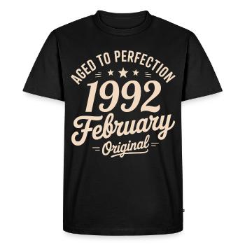 Février 1992 - February 1992 - Men's Premium Organic T-Shirt - black - Front - Nico (187cm)