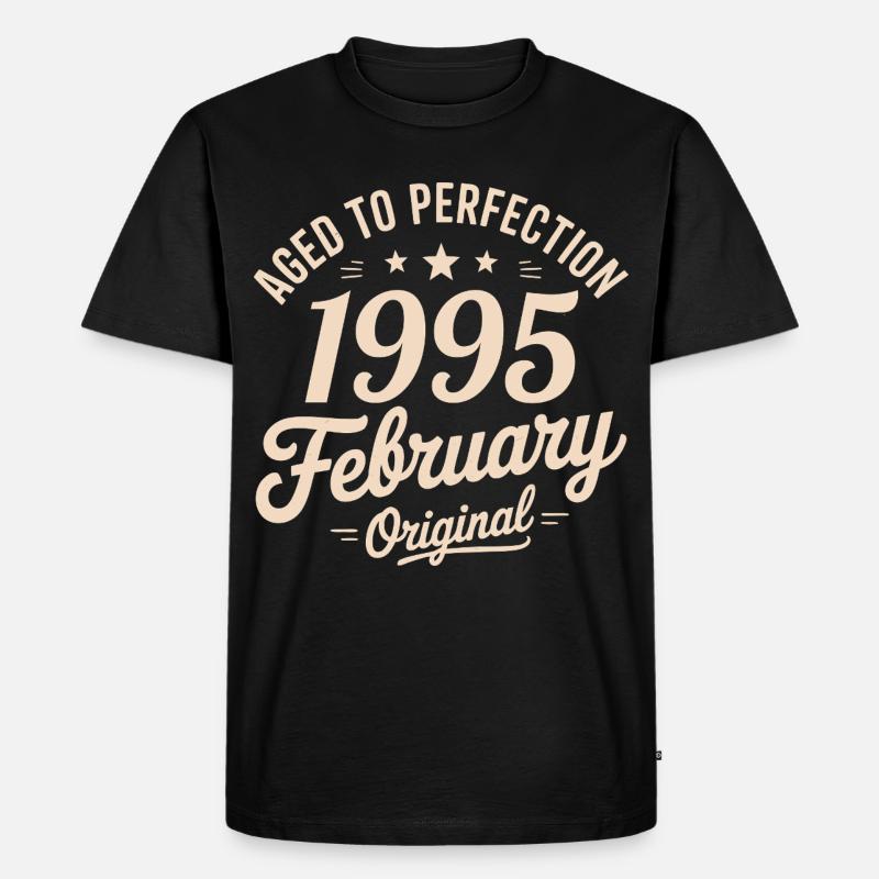 Février 1995 – Februar 1995 - Männer Premium Bio T-Shirt - Schwarz