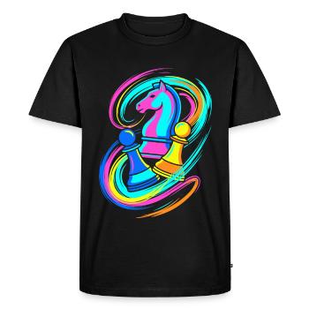 Chess - Men's Premium Organic T-Shirt - black - Front - Nico (187cm)