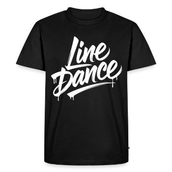 Line Dance – Country Western Tanz - Men's Premium Organic T-Shirt - black - Front - Nico (187cm)