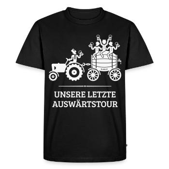 Our last away tour, tractor beer barrel JGA W - Men's Premium Organic T-Shirt - black - Front - Nico (187cm)