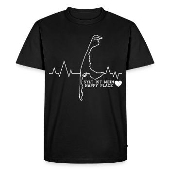 SYLT EST MON ENDROIT HEUREUX Drôle - T-shirt Premium bio Homme - noir - Devant - Nico (187cm)