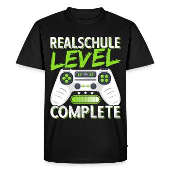 Fin d’études secondaires 2026 Fin d’études secondaires Garçon - T-shirt Premium bio Homme - noir - Devant - Nico (187cm)