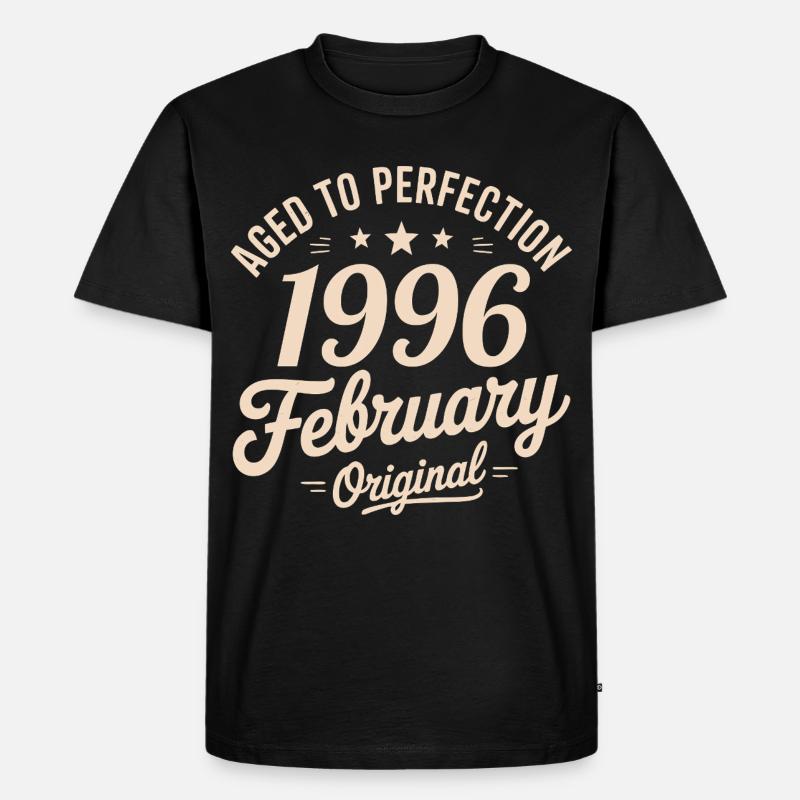 Février 1996 – Februar 1996 - Männer Premium Bio T-Shirt - Schwarz