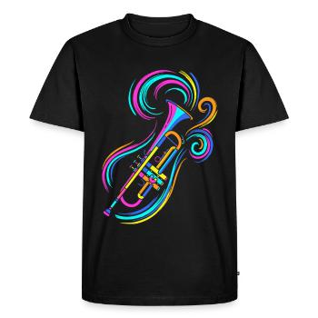 Trompette - T-shirt Premium bio Homme - noir - Devant - Nico (187cm)