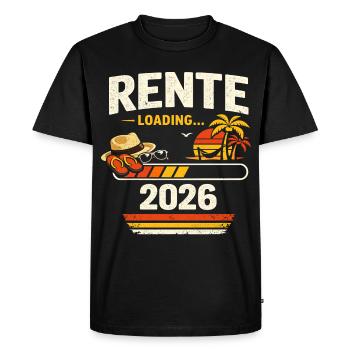 Charge des retraites 2026 - T-shirt Premium bio Homme - noir - Devant - Nico (187cm)