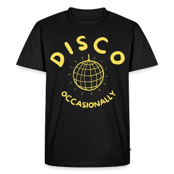 Disco occasionnellement - Ensemble ensemble rétrojaune - T-shirt Premium bio Homme - noir - Devant - Nico (187cm)
