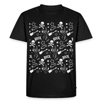 Punk Rock Rebellion – Leather Jackets Style - Men's Premium Organic T-Shirt - black - Front - Nico (187cm)