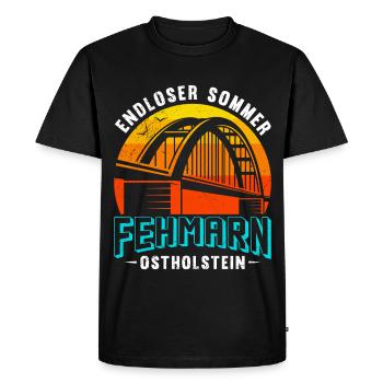 Baltic Sea ENDLESS SUMMER FEHMARN OSTHOLSTEIN Funny - Men's Premium Organic T-Shirt - black - Front - Nico (187cm)