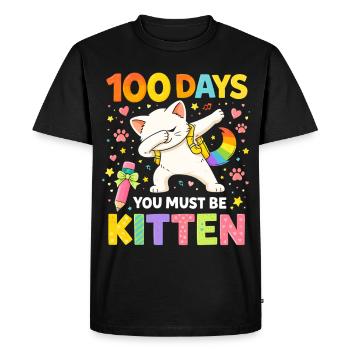 100 jours où vous devez être chaton - T-shirt Premium bio Homme - noir - Devant - Nico (187cm)
