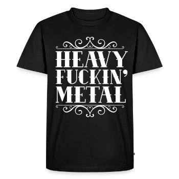 Heavy F***ing Metal - Men's Premium Organic T-Shirt - black - Front - Nico (187cm)