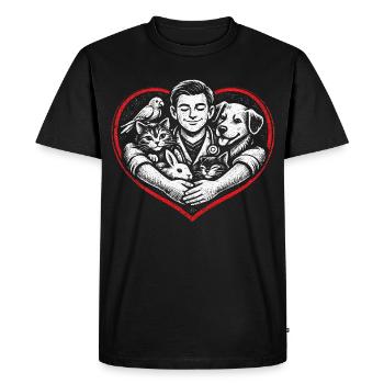 Veterinarian Veterinarian - Men's Premium Organic T-Shirt - black - Front - Nico (187cm)