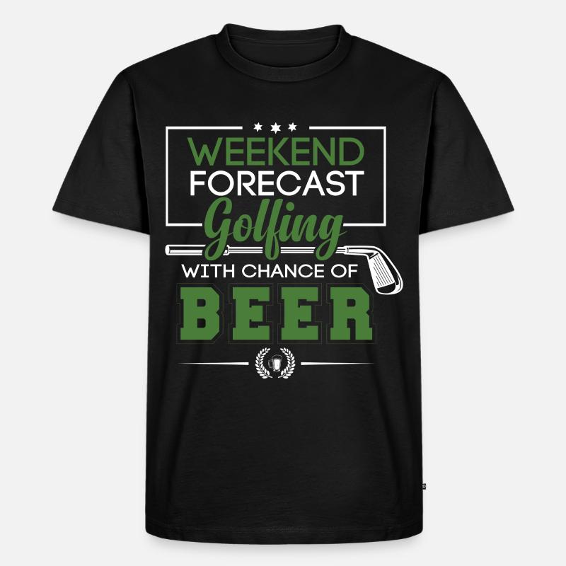 Golf - Männer Premium Bio T-Shirt - Schwarz