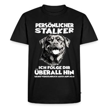 Rottweiler T Propriétaire de chien Vêtements pour chiens Rotti Ro - T-shirt Premium bio Homme - noir - Devant - Nico (187cm)
