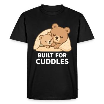 Deux ours à câliner – Conçu pour les câlins - T-shirt Premium bio Homme - noir - Devant - Nico (187cm)