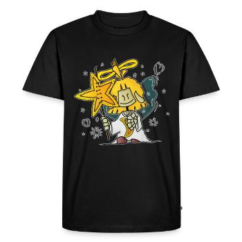 Micol - le pousseur d’étoile / - T-shirt Premium bio Homme - noir - Devant - Nico (187cm)