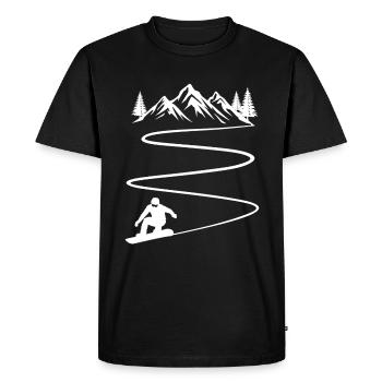 Snowboard and Mountain Snowboarding - Men's Premium Organic T-Shirt - black - Front - Nico (187cm)