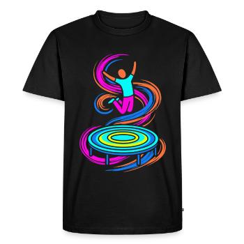 Sauteur de trampoline - T-shirt Premium bio Homme - noir - Devant - Nico (187cm)