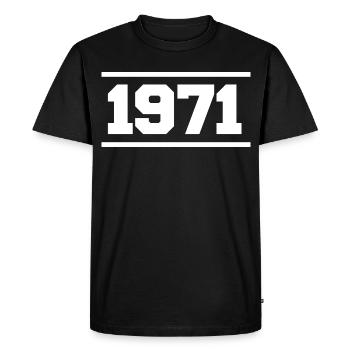 1971 Cadeau rétro 1971 - T-shirt Premium bio Homme - noir - Devant - Nico (187cm)